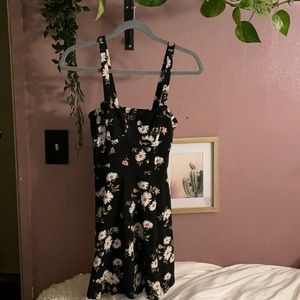 Black floral dress